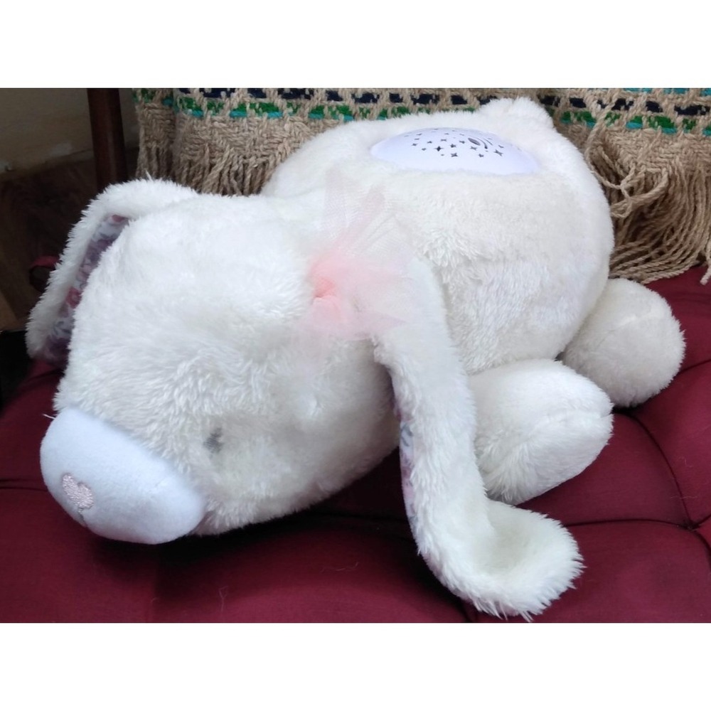 DREAMGRO Lullaby Dreams WHITE BUNNY Projector Soother Lights Sound Soft Lovey